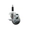 Service Caster 3'' Gray Poly Swivel 7/8'' Expanding Stem Caster with Brake SCC-EX20S314-PPUB-TLB-78 - alternate 1